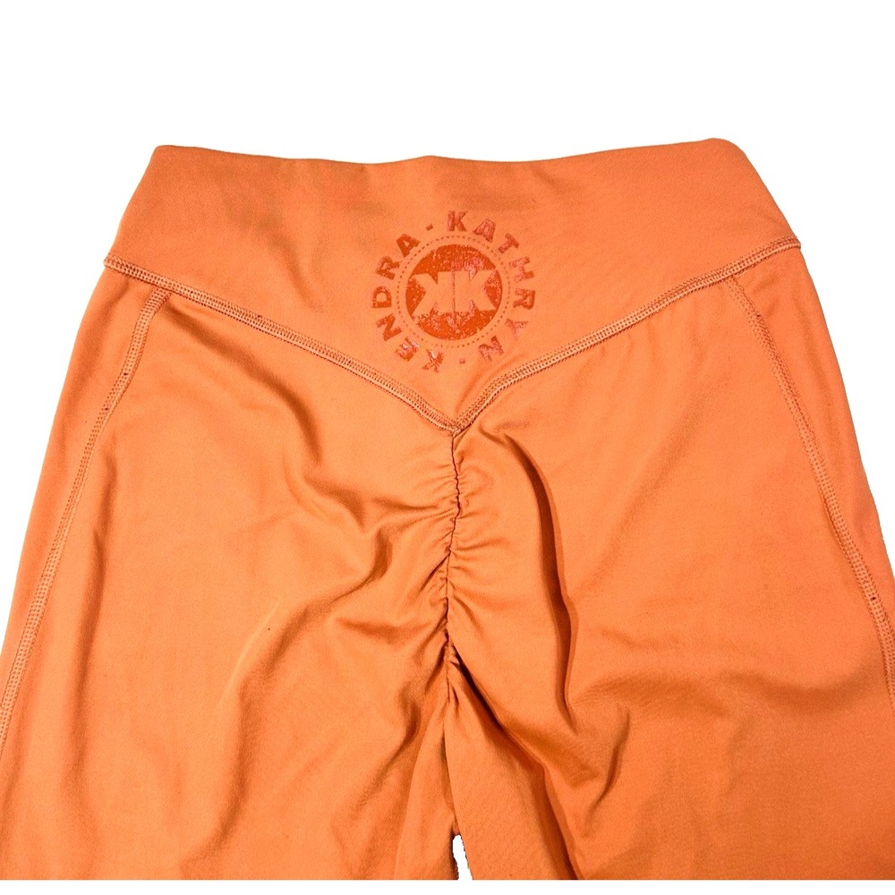 GYMSHARK KK Fit Women's 7/8 Scrunch Leggings Orange Size S